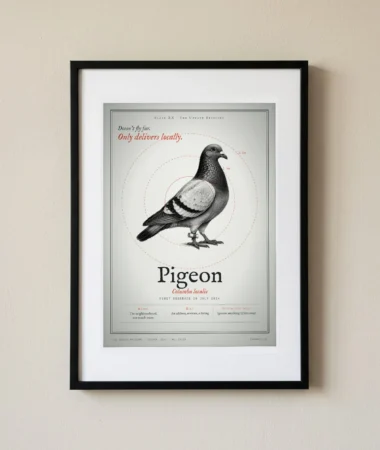 Pigeon, natural history plate – Posters