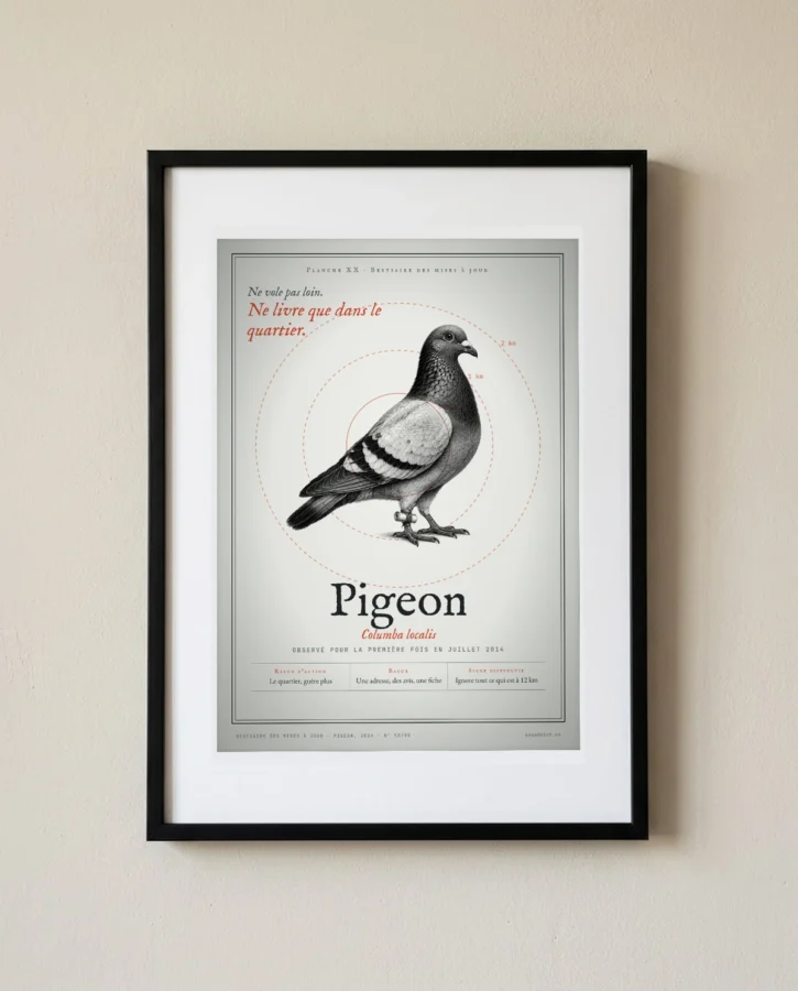Pigeon, planche d’histoire naturelle – Posters