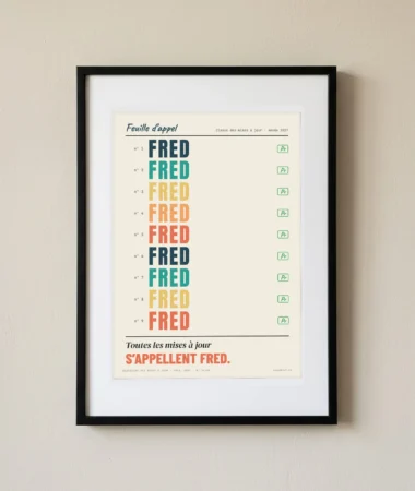 Feuille d’appel des mises à jour – Posters