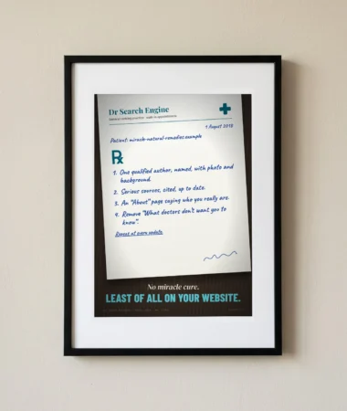 Dr Search Engine’s prescription – Posters