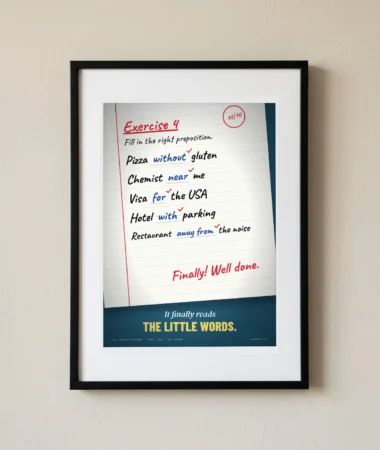BERT, preposition exercise marked – Posters