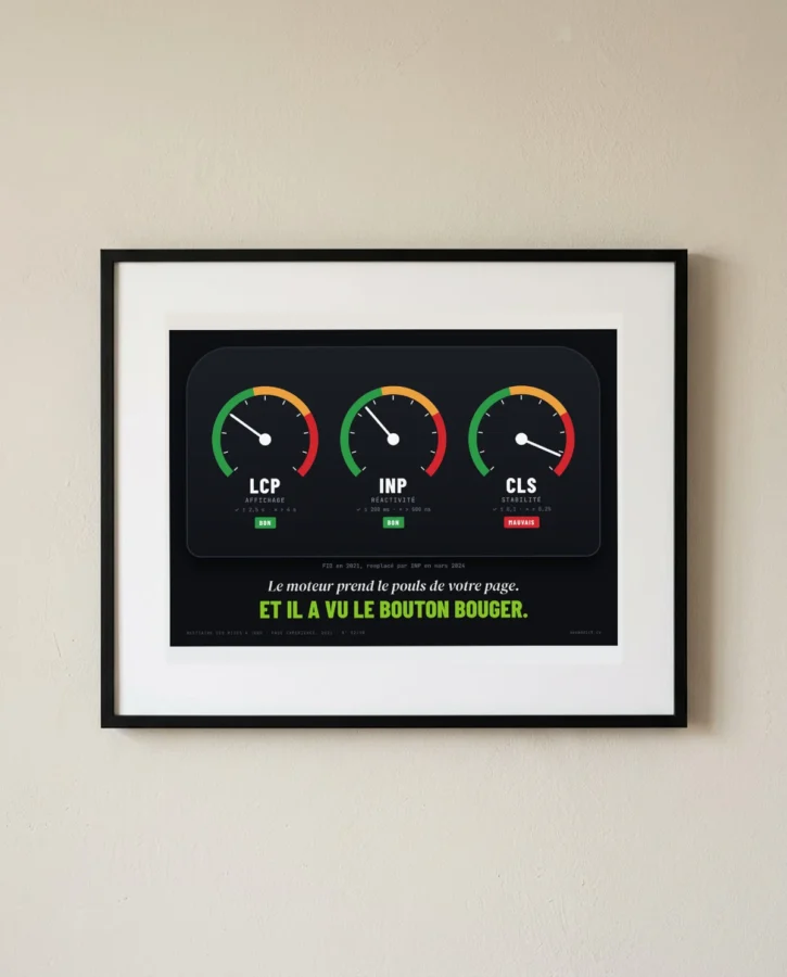 Page Experience, les trois cadrans – Posters
