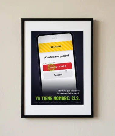 El botón que se mueve tiene nombre: CLS – Pósters