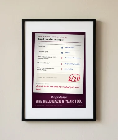 The site’s report card, judged by its worst pages – Posters