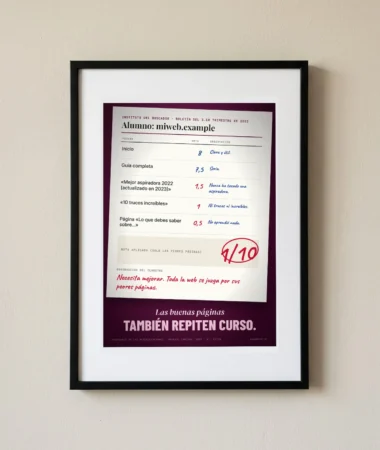 Boletín de notas de la web, juzgada por sus peores páginas – Pósters