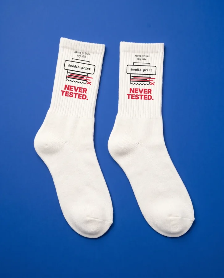 Mom prints my site – 404 socks
