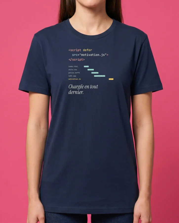 motivation.js en defer – T-shirts