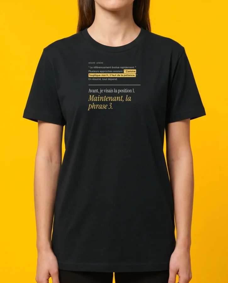 La 3e phrase du résumé – T-shirts