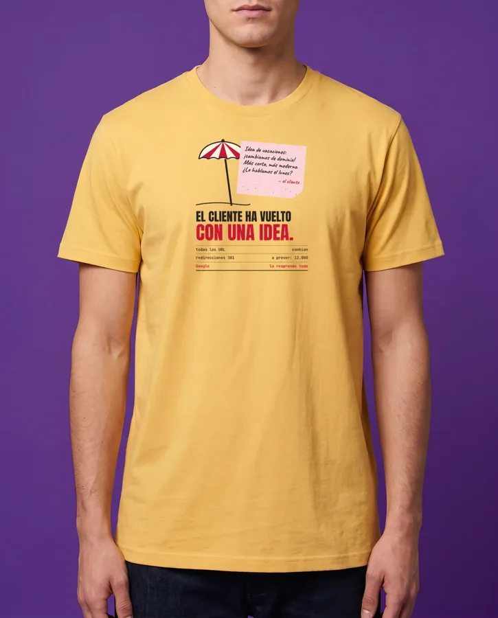 La idea de la playa: cambiar de dominio – Camisetas