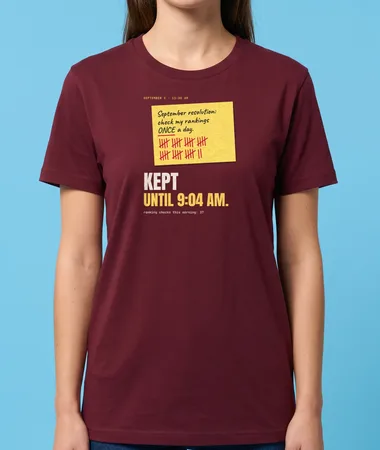 September resolution: one ranking check a day – T-shirts