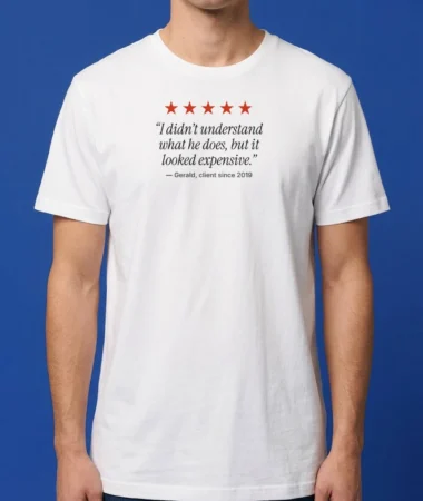 5-star client review – T-shirts