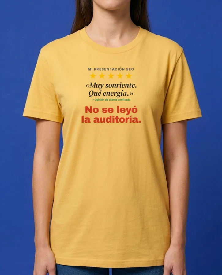 Muy sonriente. No se leyó la auditoría – Camisetas