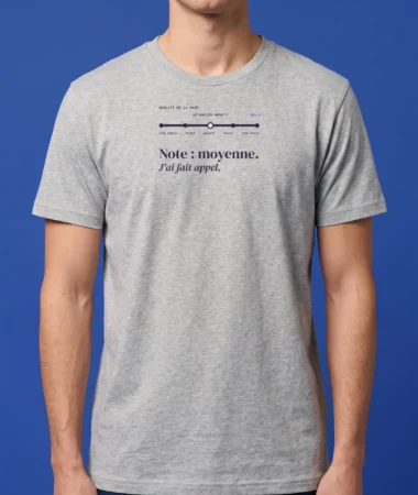 Note : Moyenne – T-shirts