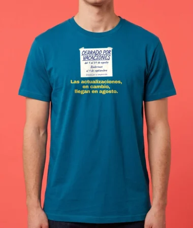 Cerrado por vacaciones en agosto – Camisetas