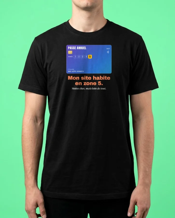 Mon site habite en zone 5 – T-shirts