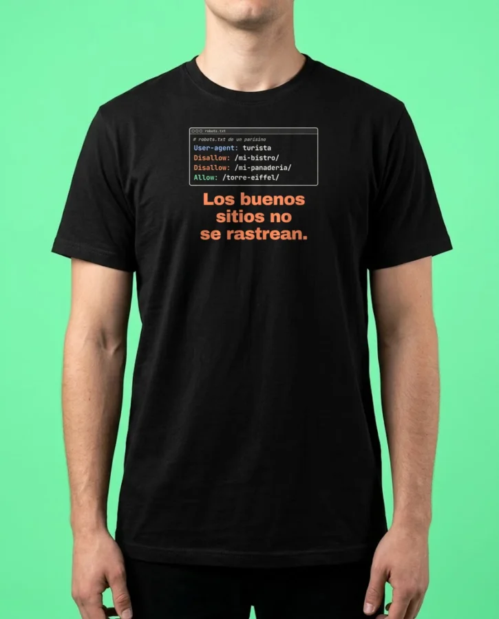 El robots.txt de un parisino – Camisetas