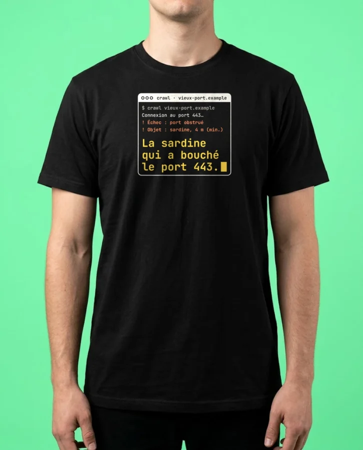 La sardine qui a bouché le port 443 – T-shirts
