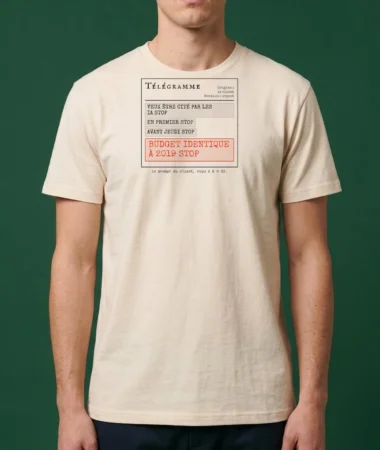 Le télégramme du client : budget identique à 2019 – T-shirts