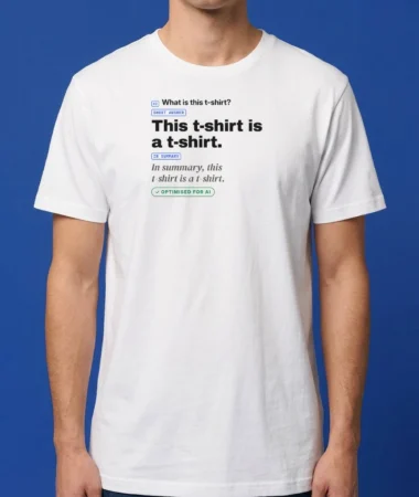 This t-shirt is a t-shirt (optimised for AI) – T-shirts