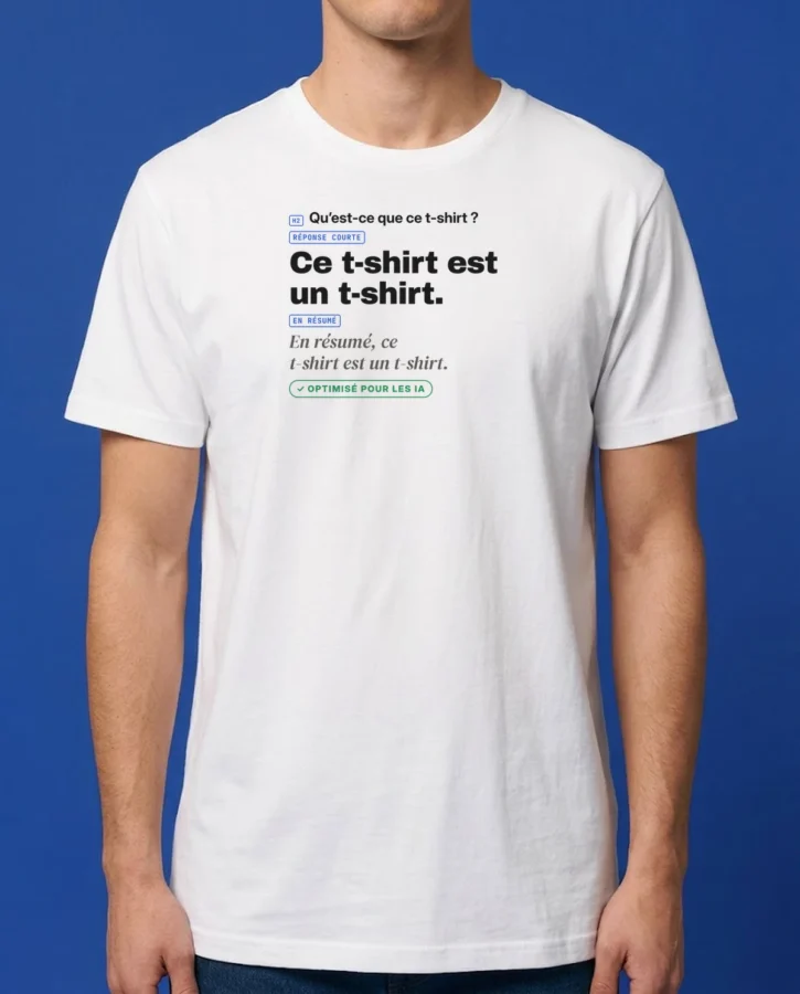 Ce t-shirt est un t-shirt (optimisé pour les IA) – T-shirts