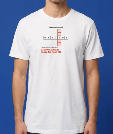 Crossword: what the AI keeps for itself – T-shirts