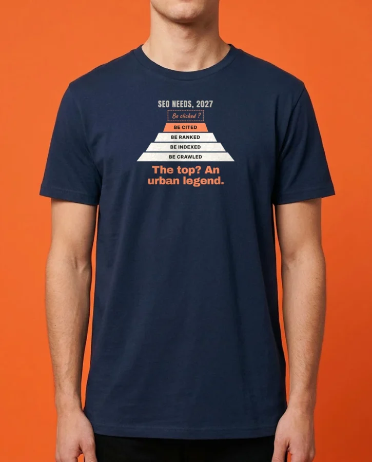 Hierarchy of SEO needs, 2027 – T-shirts