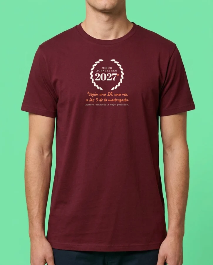 Elegida mejor agencia 2027 (por una IA, una vez) – Camisetas