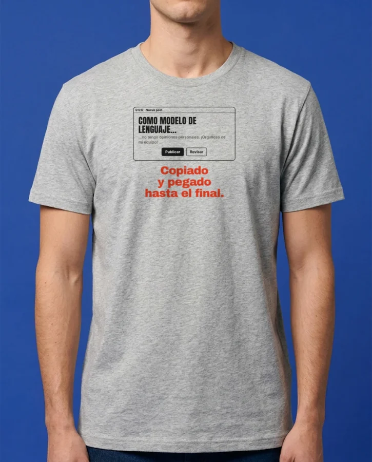 «Como modelo de lenguaje…» – Camisetas