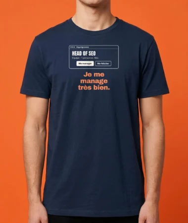 Head of SEO, équipe de 1 – T-shirts