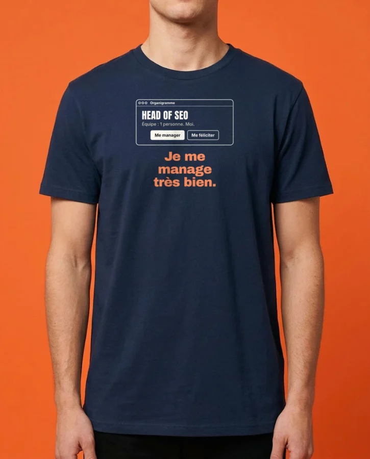 Head of SEO, équipe de 1 – T-shirts