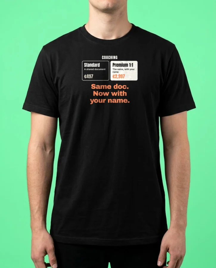 Premium 1:1 coaching – T-shirts