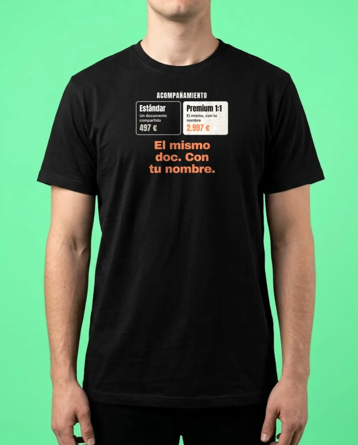 Acompañamiento 1:1 premium – Camisetas