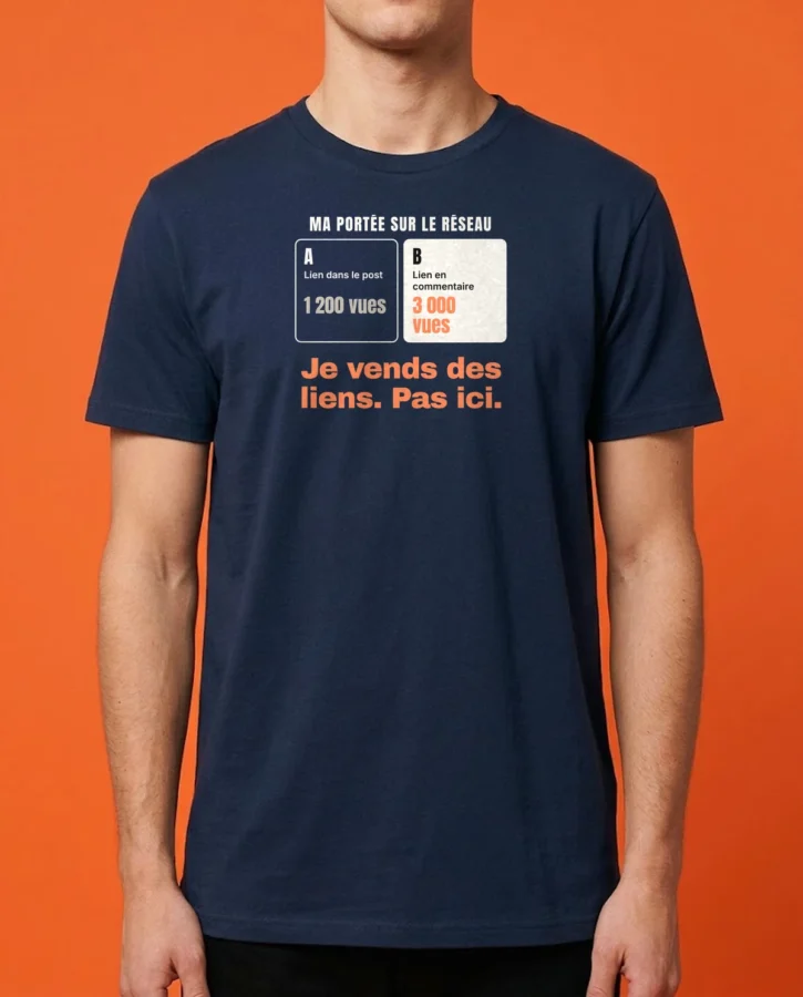 Un lien dans le post ? Jamais. – T-shirts