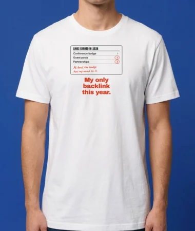 My conference badge – T-shirts