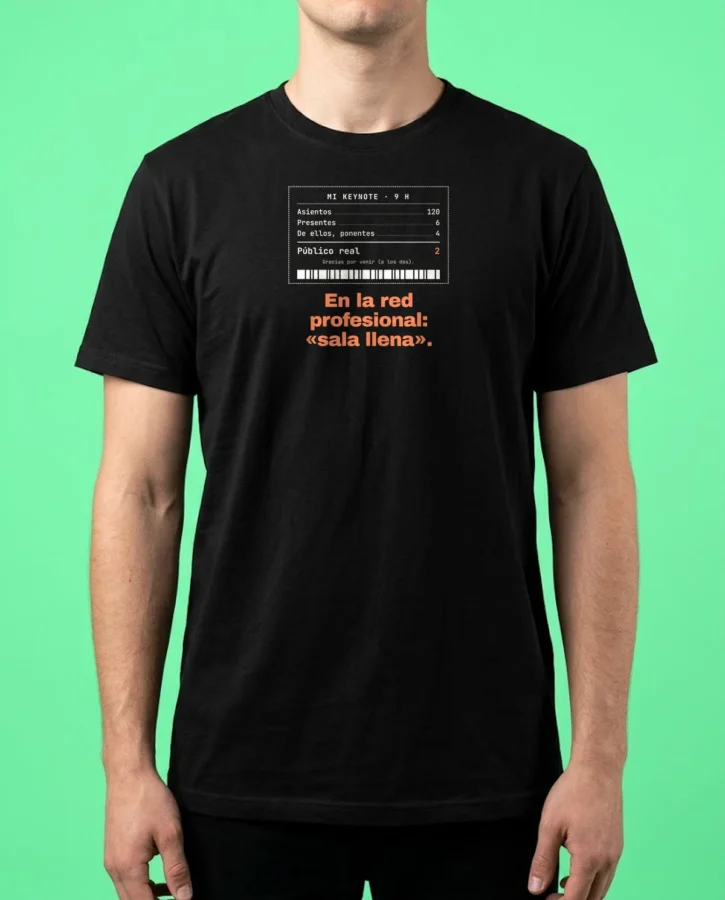 Keynote ante 6 personas – Camisetas