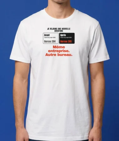 Annonce : je rejoins une nouvelle aventure – T-shirts