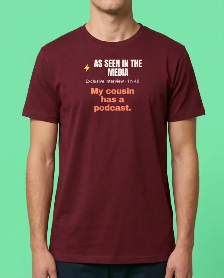 Interviewed by the media – T-shirts