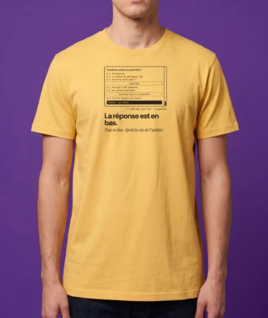 La réponse est en bas – T-shirts