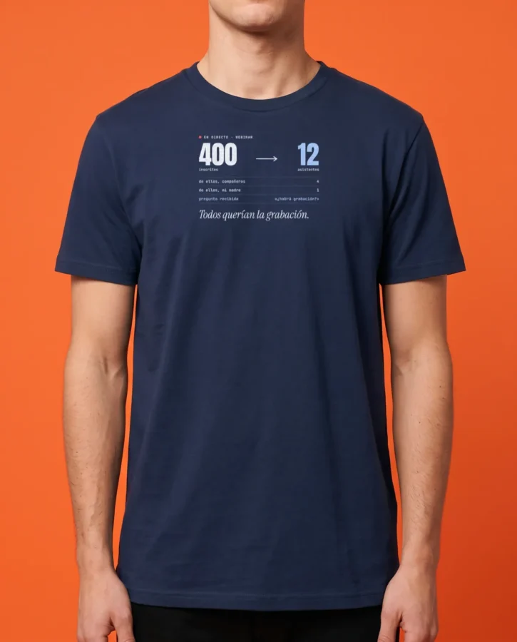 400 inscritos, 12 asistentes – Camisetas