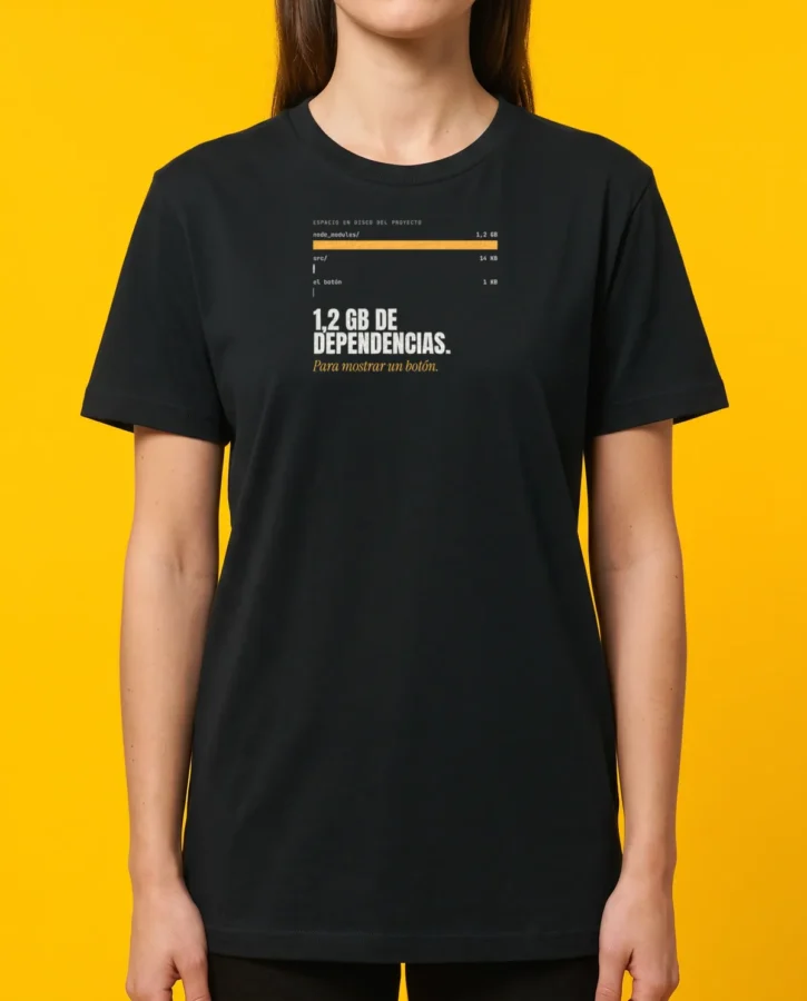 1,2 GB de dependencias – Camisetas