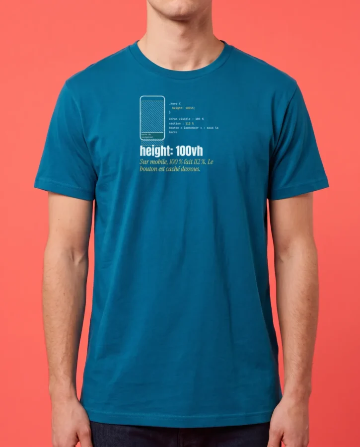 100vh sur mobile – T-shirts