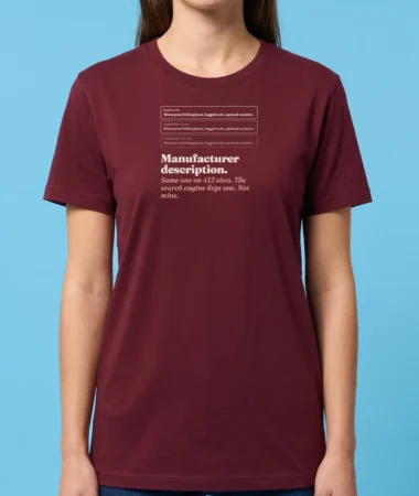 Manufacturer description – T-shirts