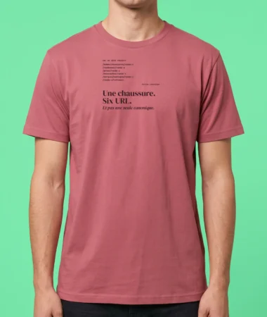 Une chaussure, six URL – T-shirts