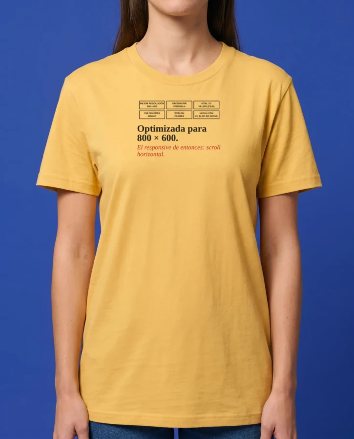 Optimizada para 800 × 600 – Camisetas