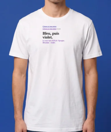 Bleu, puis violet – T-shirts