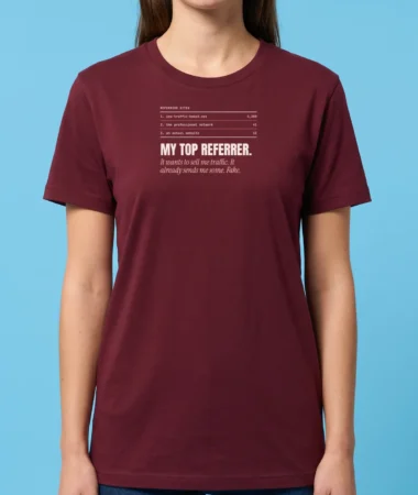 My top referrer – T-shirts