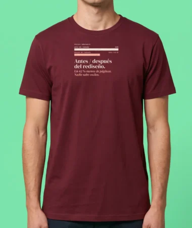 Antes / después del rediseño – Camisetas