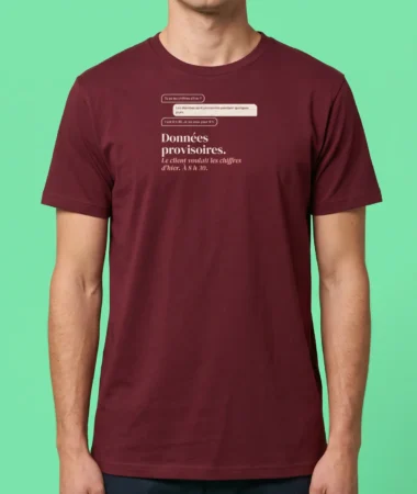 Données provisoires – T-shirts