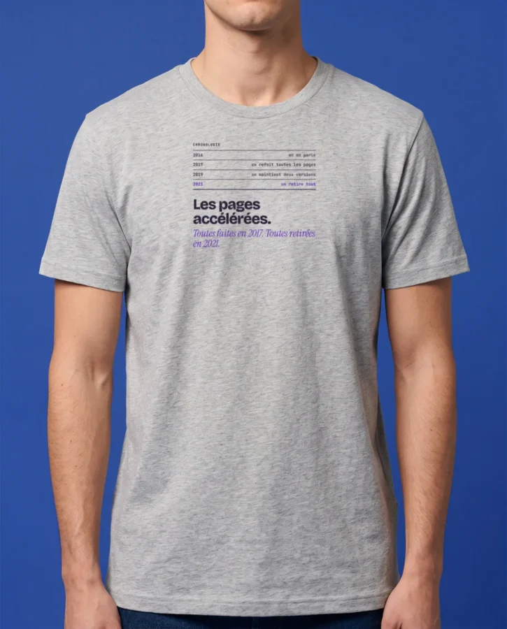 Les pages accélérées – T-shirts