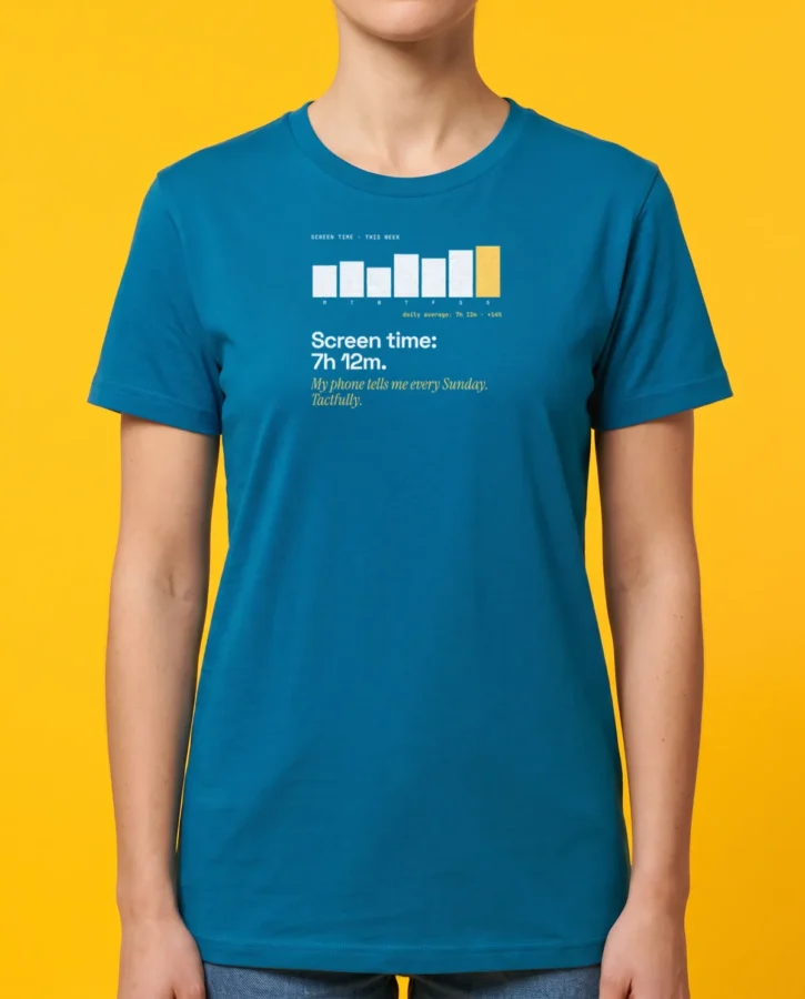 Screen time: 7h 12m – T-shirts